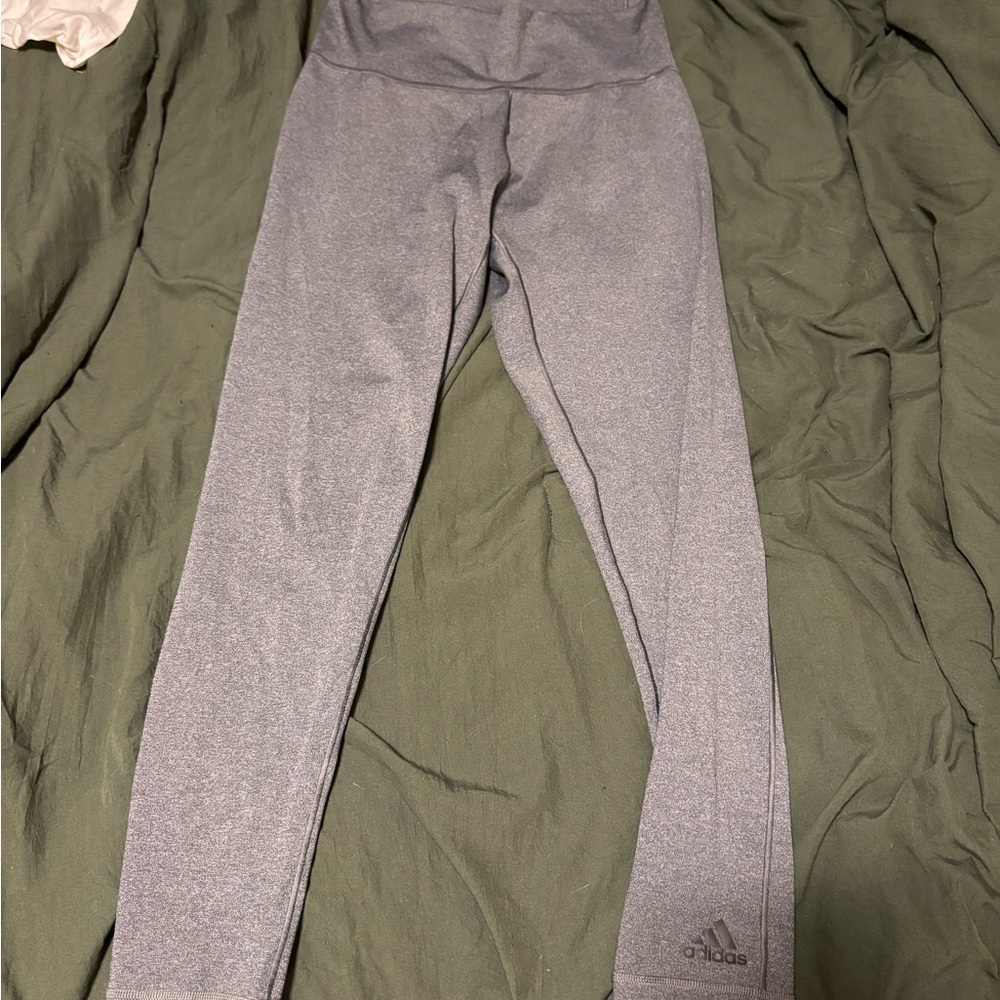 Adidas Heather Gray Performance Leggings